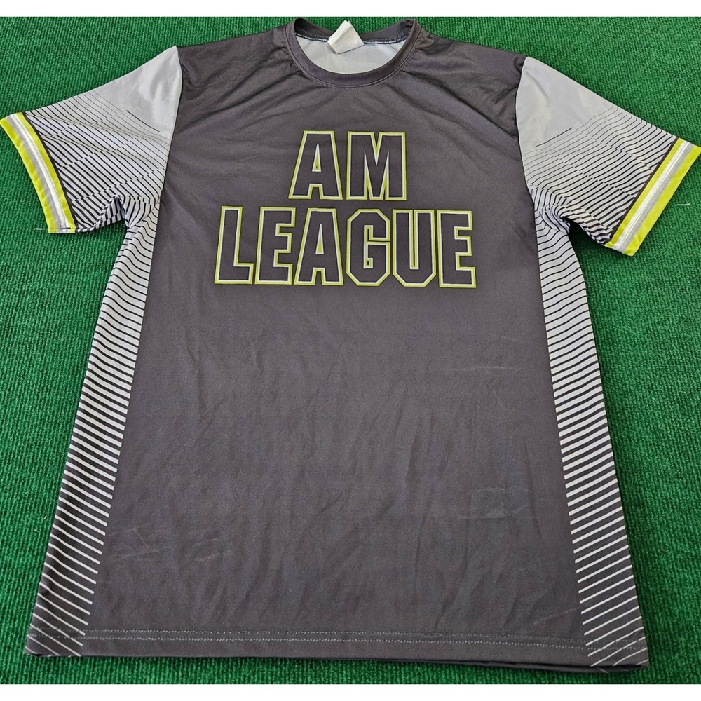 Alleson AM League‎ Machine 35 Baseball Jersey Adult Medium Gray Yellow